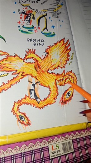 how to draw stickman with (Phoenix & praying mantis) #trending #shorts #fyp #stickman #phoenix