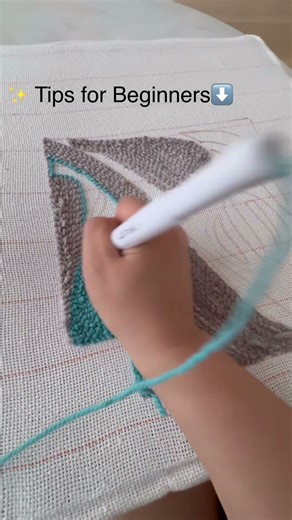 Punch needle tips 👌👌#disorti #punchneedle #punchneedletips #punchneedleart #forbeginners