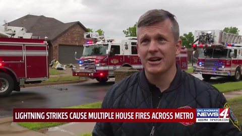 Lightning strikes cause multiple house fires across metro