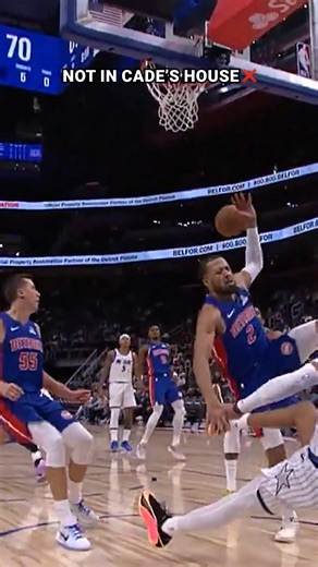 Clean block from Cunningham, never gets old🙏 #nba #cadecunningham | FanDuel Sports Network