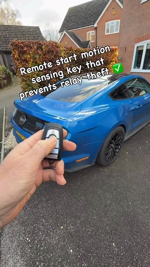 Motion sensing remote start key that prevents relay theft...