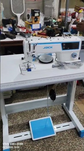 Jack A2C NEW model power sewing machine installation