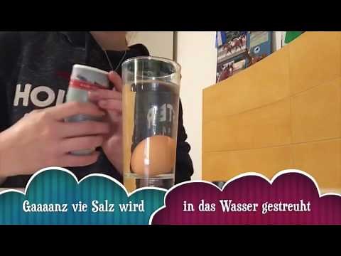 Experiment zur Dichte/ das schwebende Ei