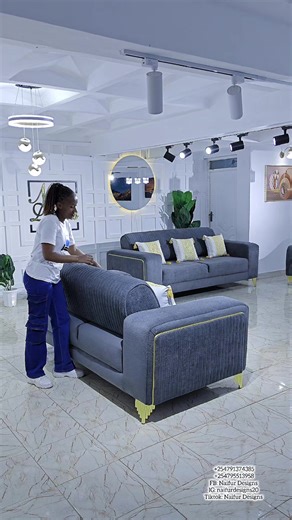 Stylish Modern Dark Grey Sofa Set for Your Living Room