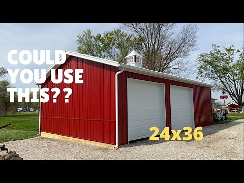 24 ft Pole Barn Trusses 4’ on center | 24x36 Pole Barn Building with Cupola