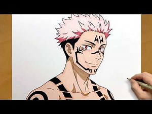 How to Draw Ryomen Sukuna Step by Step | Jujutsu Kaisen Art