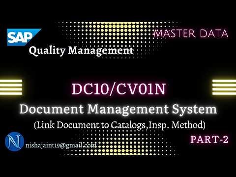Document Management System DMS | Assign Document to Master Data | SAP S/4HANA Quality Management QM