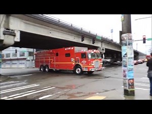 Seattle Fire Hazmat truck responding