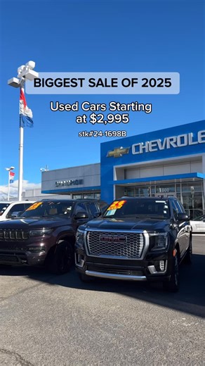 Champion Chevrolet’s Final Super Chevy Tent Sale of 2025 starts TODAY & includes a selection of used vehicles starting at $2,995! Inventory is moving quickly, so stop in soon while our selection lasts! • • • See dealer for details. | Used Car #24-1698B | Champion Chevrolet