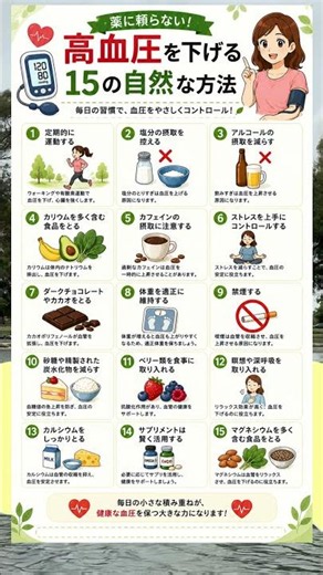 【血圧対策】薬に頼らない！血圧を自然に下げる「15の習慣」
