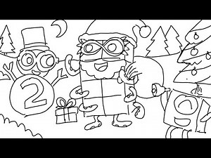 Drawing Numberblocks 8 as Santa Claus! 🎅✏️ Christmas Art