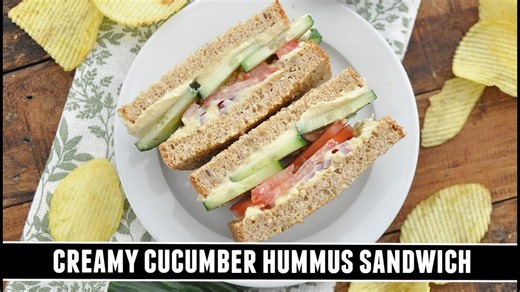 Creamy Cucumber Hummus Sandwich | Healthy & Delicious