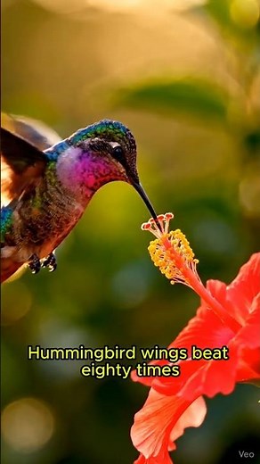 Hummingbird Wings Beat 80 Times Every Second #Shorts