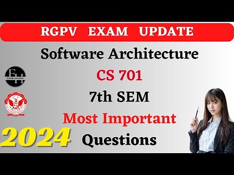 Software Architecture Top 20 Super Important Questions For rgpv exams exam hacker | cs 701
