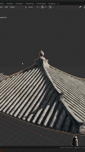 How to Make Traditional Japanese Temple Roofs in Blender (Full video on YT) #blender #blendercommunity #blendertutorial Music: 4lienetic & Andy Leech - Nightfall