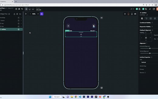 FlutterFlow完整测验应用程序_ FlutterFlow教程 实战教程 可视化编程低代码平台 构建App页面