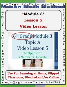 6th Grade Math Mod 3 Video Lesson 5 Opposite of an Opposite  *Distance/Flipped*