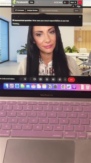 ai answering my interview 😆 #parakeetaipartner #ai #interviewtips #job #reelsvideo #foryou