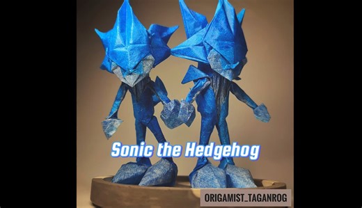 【Origami ST】刺猬索尼克折纸教程Dmitry Ovsienko - Sonic the Hedgehog