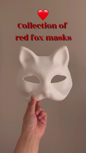 Adorable Collection of Red Fox Masks Handcrafted by a Talented Artist