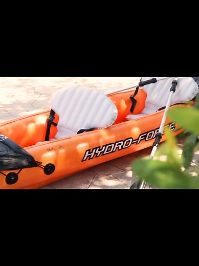 Bestway 65077 Lite-Rapid X2 Inflatable 2-Person Kayak — excellent choice for outdoor enthusiasts, fishing lovers, and weekend adventurers! This durable 2-person inflatable kayak/canoe is designed for easy transport, quick setup, and enjoyable paddling on lakes, rivers, bays or calm coastal waters. Made from high-quality reinforced PVC with a hydrodynamic shape, it’s both lightweight and stable on the water. 🛶 Key Features: Spacious 2-person capacity with ergonomic inflatable seats and cushioned