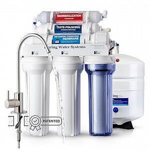 iSpring RCC7AK 6 Stufiges Umkehrosmose Trinkwasser Filtersystem, 75GPD mit Alkalien & Mineralien Filter, NSF-zertifiziert, Untertisch Umkehrosmoseanlage für Trinkwasser