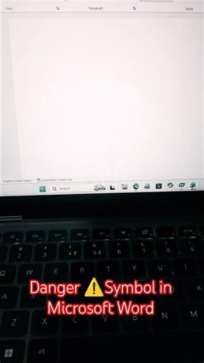 How to make danger Symbol in Microsoft word #krishna_the_computer_expert