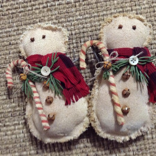 Primitive Snowman Candy Cane Bowl Fillers Shelf Sitter Rusty Bell Buffalo Plaid Scarf Rustic Winter Decor - Etsy