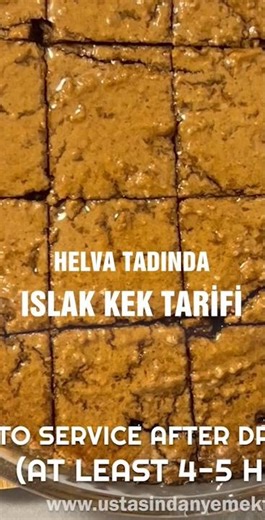 Helva Tadında Islak Kek Tarifi - Tadı Damağınızda Kalacak Kavrulmuş Unlu, Cevizli, Nefis Islak Kek