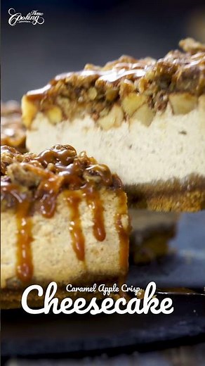 Caramel Apple Crisp Cheesecake #shorts