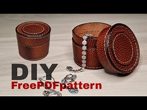 Free Pattern⭕️Leather jewelry box_tutorial 😎✌️آموزش و الگوی رایگان جعبه جواهر چرمی