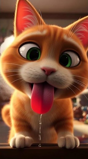 Curious Kitty Kiss 😽📸 | Pixar-Style 3D Short #cartoon #grannybird #catanimatedstory #cat #cartoon