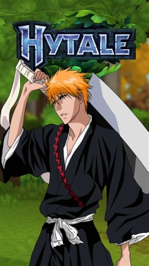 CRIEI A SKIN DO ICHIGO no Hytale 😳 #hytale #shorts #games #gaming #minecraft #skin #bleach #ichigo