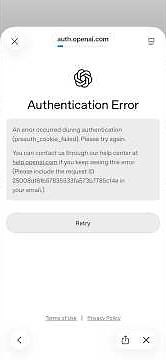 How to Fix Login ChatGPT Authentication Error on iOS, iPhone or iPad