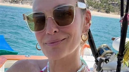 Molly Sims, 52, looks slender in a bikini on yacht
