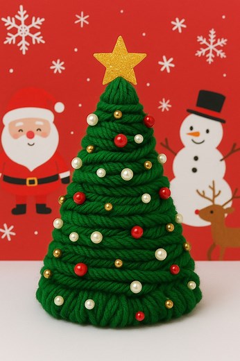 17K views · 159 reactions | ❤️️ Superb Christmas Tree Making Idea with Wool YarnDIY Woolen Christmas Tree Tutorial | SmirchS Embroidery | Facebook