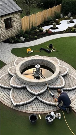 Hidden Lotus Fountain Build 🌸 | From Dirt Pit to Masterpiece