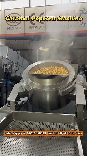 Big Automatic Industrial Popcorn Machine with Cooling Cart #popcornmachine #popcorn #machine
