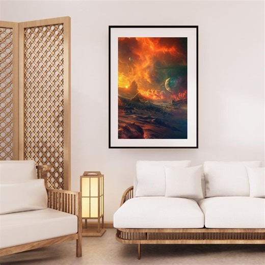 Alien Planet – Surreal Sci-fi Landscape, Printable Futuristic Wall Art, Space and Galaxies, Wall Art - Etsy