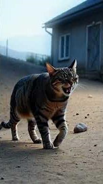 Cat's incredible rat hunt caught on camera!#wildlife #naturelovers #nature #cat #catshorts #rat