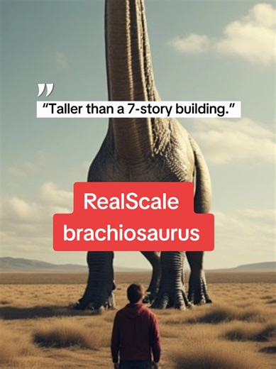 This is real scale. POV: You are there #realscale #pov #dinosaur #science #brachiosaurus