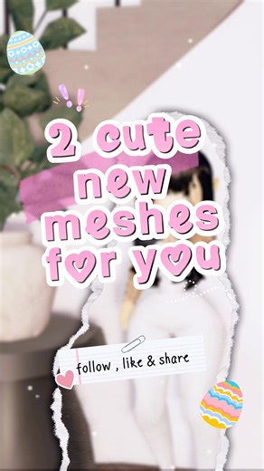 HAPY EASTER 🐣| 2 cute BERRY AVENUE meshes for you! 👀💕 #berryave #fypシ #roblox #viralvideo