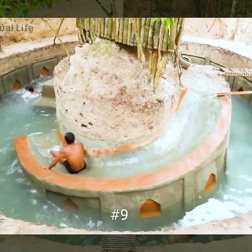 We Built a Secret Jungle Water Slide!