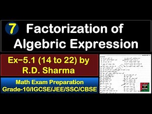 Solving Factorization of Algebraic Expression | IGCSE & Grade 10 Math Tutorial | Part-6