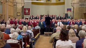 The finale from Saturday’s memorable concert at St. Paul’s, Carlton, Nottingham. Treorchy, Carlton Male Voice Choir, Mansfield Male Choir, Bestwood Male Choir, Alfreton Male Choir, Pye Hill Male Choir performing Gwahodddiad. Conducted by Stewart Roberts and accompanied by Ryan Wood. 🎶🏴󠁧󠁢󠁷󠁬󠁳󠁿🏴󠁧󠁢󠁥󠁮󠁧󠁿 | Treorchy Male Choir