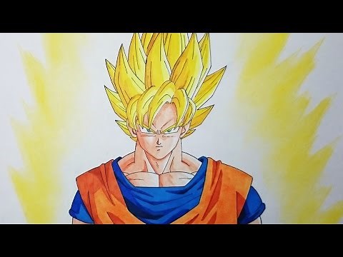 Cómo dibujar a Goku SSJ paso a paso - How to draw Super Saiyan Goku step by step