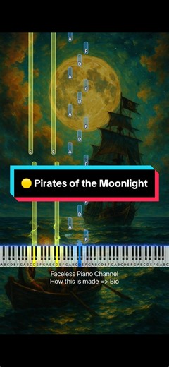 🟡 Pirates of the Moonlight – Tony Ann (Intermediate Piano Tutorial) #piano #pianotutorial #easypiano #pianocover #piratesofthecarribean