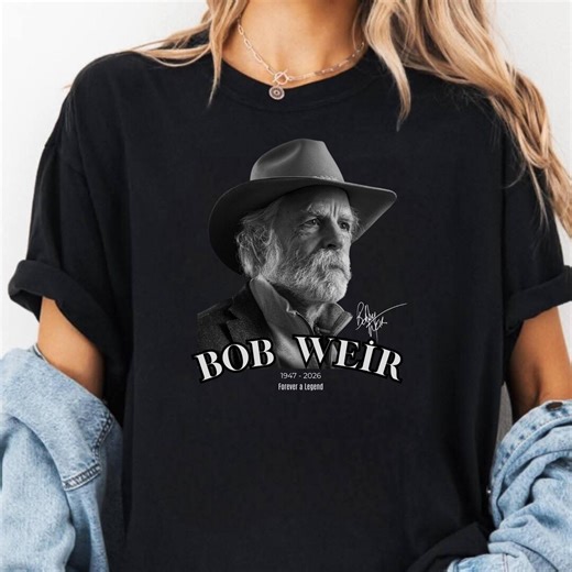 Retro Grateful Dead Singer Top, Bob Weir Signed T-shirt, Unisex Vintage Deadhead Shirt, Bob Weir Signature Tee, Cozy Comfortable Cotton Tee - Etsy