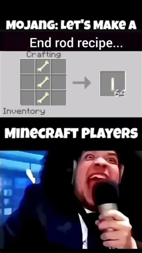 Minecraft end rod recipe 🤔... #minecraft #minecraftshorts