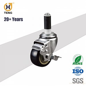 [Hot Item] Industry Medium Duty 75mm Swivel APP Stem PA Nylon PP PU TPE Rubber Castor Caster Trolley Wheel